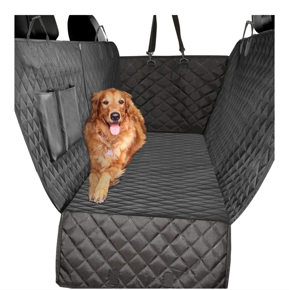 Quilted Gray Dog Car Seat Cover